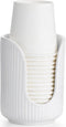 Bathroom Cup Dispenser - 3oz-4oz Ceramic Paper Cup Holder for Countertop, Mouthwash Dixie Cups Accessories