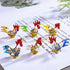 Crystalsuncatcher Handmade Mini Cock Art Glass Blown Animal Figurine (Cock)