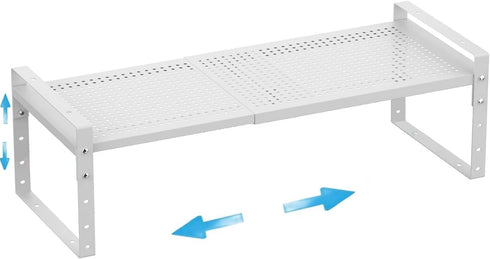 Expandable, Adjustable & Stackable Spice Rack, Metal Pantry Storage Shelves for Kitchen Countertop Organizer