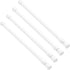 AIZESI Spring Tension Curtain Rods, Short Tension Rod (White, 27" to 37", 4 Pcs)