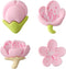 4PCS 3D Tulip Plant Flower Fridge Magnets for Cabinet Bulletin Board Decoration, Pink Cherry Flower PVC Magnet