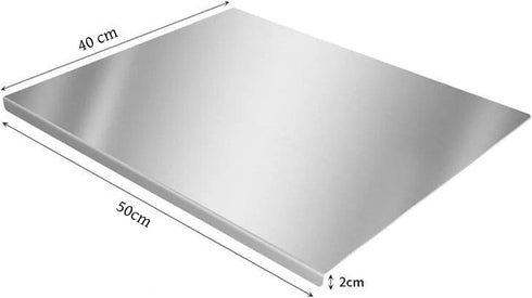 TMEEIHNSS Set (50/60/70/80cm) Large Stainless Steel Cutting Board | Non-Slip L-Shape Design | Dishwasher Safe Chopping