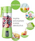 Portable Blender for Fruit Juice, 6 Blades Juicer Cup, USB Rechargeable, 380ML Personal Blender (Purple)