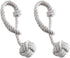 Home Queen Hand Knitting Curtain Tiebacks, Decorative Window Curtain Tie, 1 Pair, Off White