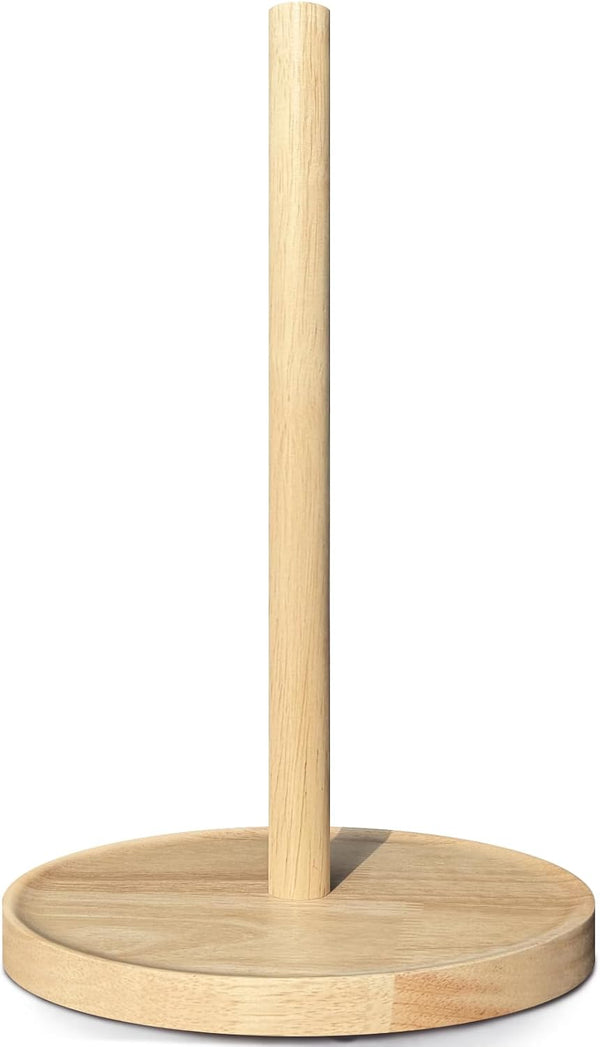 NESAPTO Paper Towel Holder Countertop, Wooden Freestanding Paper Towel Stand for Modern