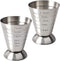 Stainless Steel Measuring Cup Pack of 2 - 2.5 oz, 75 ml, 5 Tbsp Cocktail Jiggers