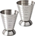 Stainless Steel Measuring Cup Pack of 2 - 2.5 oz, 75 ml, 5 Tbsp Cocktail Jiggers