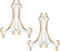 Artliving 2 Pack 5inch White Gold Acrylic Easels - Display Stand Holders for Pictures, Decorative Plates, and Artworks