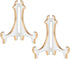 Artliving 2 Pack 5inch White Gold Acrylic Easels - Display Stand Holders for Pictures, Decorative Plates, and Artworks