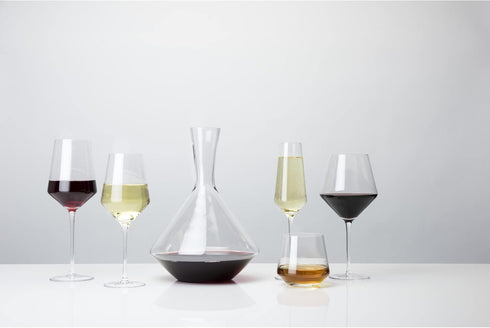 Viski Raye Angled Crystal Bordeaux Wine Glasses - Set of 2, 16oz Premium Crystal Clear Red Wine Gift Set