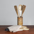 The Art Box Wooden Cooking Spoon Utensils Set of 5 - Kitchen Serving Tools Non-Stick Cookware, 12 Inch Wooden Fork,