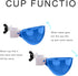EOKOICA 8 Packs Chicken Waterer Cups, Blue Large Chicken Watering Cups, Automatic Chicken Water Cups, Tee Fittings