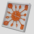 Timelike 16" Metal Kitchen Cutlery Utensil Spoon Fork Wall Clock, Creative Modern Home Decor, Orange