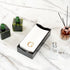 15.8 7.9 Inch 50 Luxenap X Linen-Feel Guest Towels, Lettered Hand Towels - Gold Letter 'G', Sans Serif Font, White