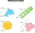 4 Set Rice Mold - Cartoon Dolphin Rabbit Sun Sushi Bento Maker Mould for Kids Meal