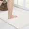 Walensee Bathroom Rug, Non Slip Bath Mat (24x17 Inch Ivory), Water Absorbent Super Soft Chenille for Shower Floor