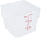 Restaurantware Met Lux 6 Quart Food Storage Container, Translucent with Volume Markers, Lids Sold Separately