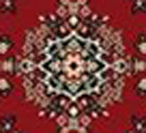 Home Dynamix Premium Sakarya Traditional Medallion Border Area Rug, Claret, 1'9"x7'2"