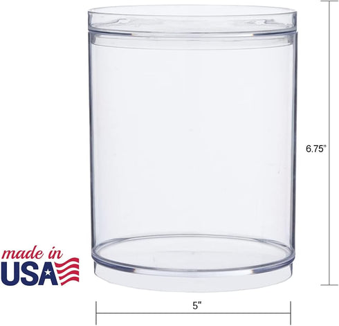 STORi Bella Tall Scrunchie Holder, Stackable Clear Plastic Container Set of 2 for Hair Accessories & Beauty Supplies