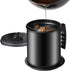 Cambom Bacon Grease Container with Fine Mesh Strainer, 1.3 L Iron Cooking Oil Can with Removable Coaster Tray