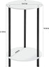 Set 2, SEHERTIWY Round Side Table for Living Room, White End Tables Living Room of Accent Table for Small Spaces, Round