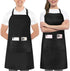 Utopia Kitchen 2 Pack Adjustable Bib Apron, Water and Oil Resistant, 2 Pockets for Cooking