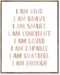 Affirmations Print, I Am Kind, I Am Brave, Affirmations For Kids, Inspirational