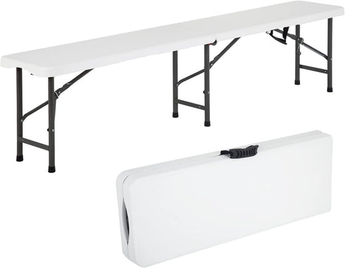 Folding Tables 6Ft Outdoor Dining Table, Portable Picnic Table Fold Up Lightweight