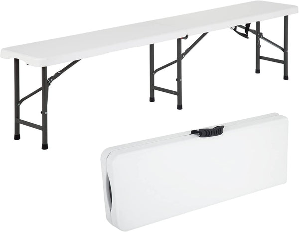 Folding Tables 6Ft Outdoor Dining Table, Portable Picnic Table Fold Up Lightweight