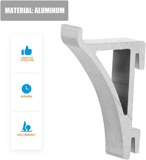 SOLUSTRE 8Pcs Aluminum Shelf Bracket Refrigerator Support Clamp Replacement Part for Cooler Shelf