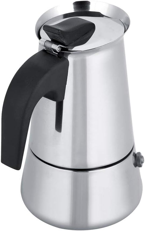 Haofy Portable Stainless Steel Coffee Pot Maker, Mocha Brewing Tool (100ml)