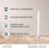 10 inch Taper Candle 4 Pack, Long Burning Dripless Unscented Tapered Candles for Home Interior - 8-Hour Burning White