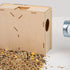 DIY Wooden Assembly Box Grain Cleaning Thrower, Wind Sheller Bird Food Blowing Screening Machine with Filter Screen