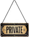 Nostalgic-Art Retro Hanging Sign, 3.9" x 7.9", Private – Vintage Design Gift Idea for Home