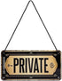 Nostalgic-Art Retro Hanging Sign, 3.9" x 7.9", Private – Vintage Design Gift Idea for Home
