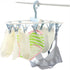 2 Pack Clothes Drying Racks, Small Folding Portable Hangers with 12 Clips, 360 Rotatable Hook for Drying