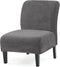 UCCONO Armless Accent Chair Slipcovers, Thick Velvet Slipper Accent Chair Covers Hotel Oversized