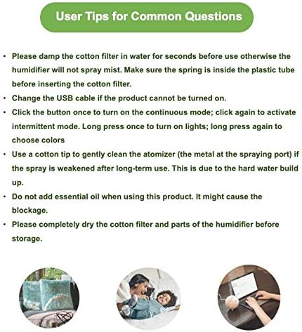 Upgraded Ultrasonic Ultra-Quiet USB Mini Humidifier for Kids Baby Nursery, 7-Color Lights, Auto Shutoff
