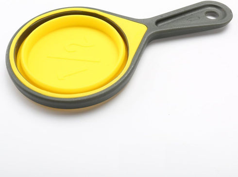 Collapsible Silicone Measuring Cups, 4 Piece Set with 60ml/80ml/125ml/250ml Kitchen Measuring Tools (4 Colors)
