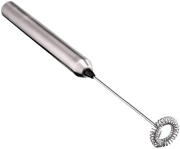 Milk Frother Handheld Electric Mixer, Portable Mini Stainless Steel Battery Operated for Coffee