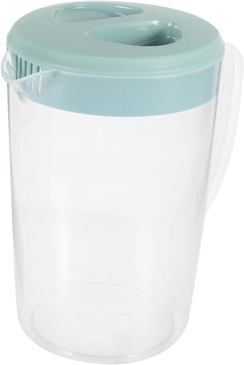Hemoton Plastic Pitcher with Lid, 2000ml Lemonade Pitcher, Airtight Juice Beverage Jar