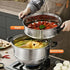MANO Steamer Pot for Cooking, 11.8 Inch 2-Tier Stainless Steel Steaming Pot with Lid for Vegetables, Dumplings