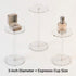Set 3 QWORK Round Acrylic Display Stand, Premium Clear Round Riser Stands