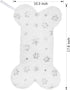 Senneny Snowy White Plush Pet Dog Christmas Stocking, Large Bone Shape Faux Fur with Silver Snowflake Sequin for