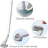Toilet Brush with Holder, Long Handle Golf Toilet Brush 360° Deep Cleaning Flexible Silicone Wall Mounted for Bathroom