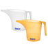 Funnel Pitcher with Spout 2pc Set, 1 Liter Plastic Measuring Pitchers for Cake and Pancake Dispenser