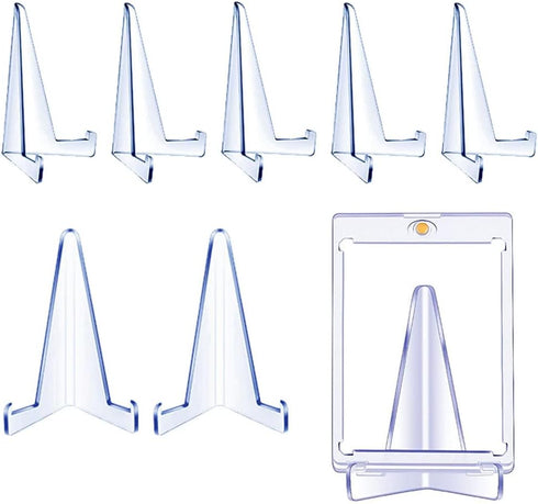 Pro-Tec Accessories 5 Pack Acrylic Card Stands, Crystal Clear Mini Easel, Durable Design for Home, Office, Events