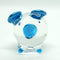 Pig Miniature Figurines, Hand Painted Blown Glass Art Collectible Gift Decor, V1 in Clear Blue