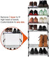 Xerhnan 3-Tier Closet(Black) Stackable Small Shoe Rack, Lightweight Shoe Shelf Storage Organizer for Entryway, Hallway