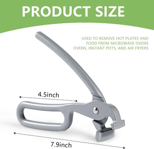 OBTANIM Heavy Duty Pizza Pan Gripper - Cast Aluminum Anti-Scald Baking Pan Gripper Clips for Hot Plates